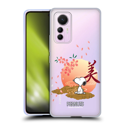 Peanuts Oriental Snoopy Sakura Soft Gel Case for Xiaomi 12 Lite