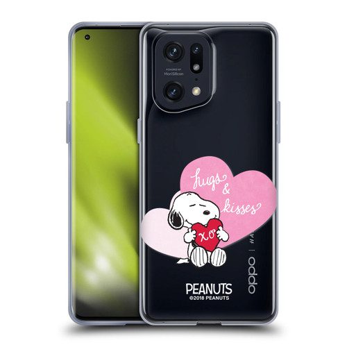 Peanuts Sealed With A Kiss Snoopy Hugs And Kisses Soft Gel Case for OPPO Find X5 Pro
