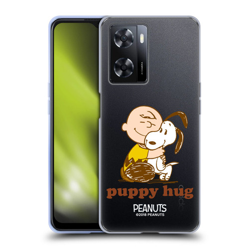 Peanuts Snoopy Hug Charlie Puppy Hug Soft Gel Case for OPPO A57s