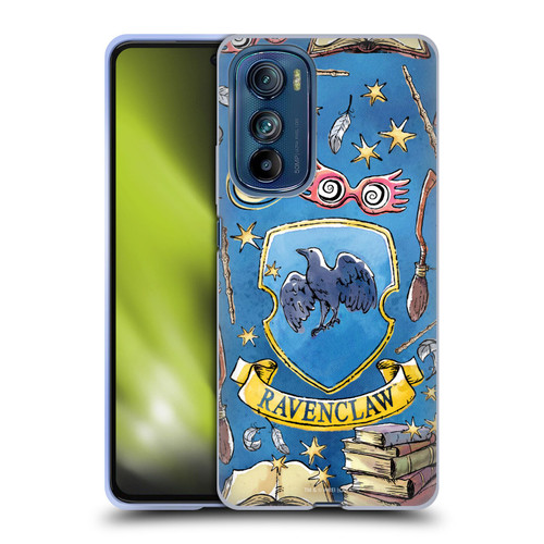 Harry Potter Deathly Hallows XIII Ravenclaw Pattern Soft Gel Case for Motorola Edge 30