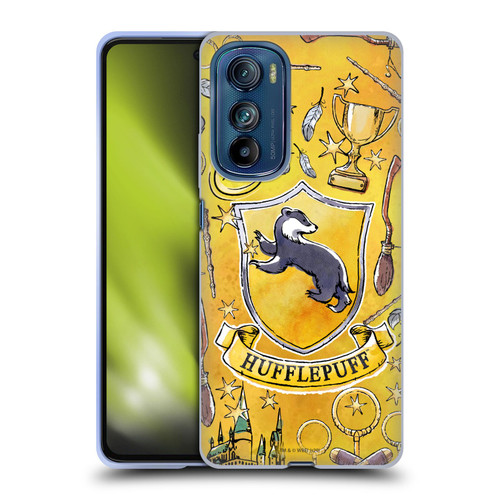 Harry Potter Deathly Hallows XIII Hufflepuff Pattern Soft Gel Case for Motorola Edge 30