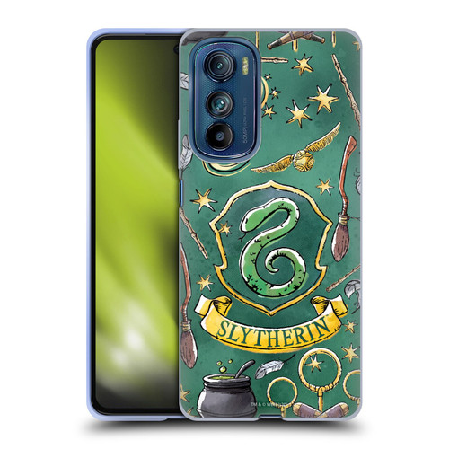 Harry Potter Deathly Hallows XIII Slytherin Pattern Soft Gel Case for Motorola Edge 30