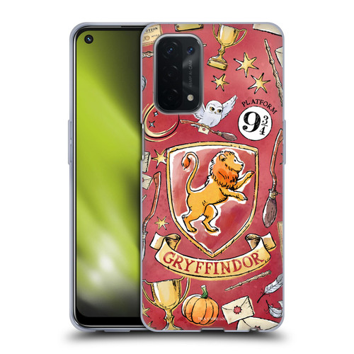 Harry Potter Deathly Hallows XIII Gryffindor Pattern Soft Gel Case for OPPO A54 5G