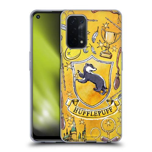 Harry Potter Deathly Hallows XIII Hufflepuff Pattern Soft Gel Case for OPPO A54 5G