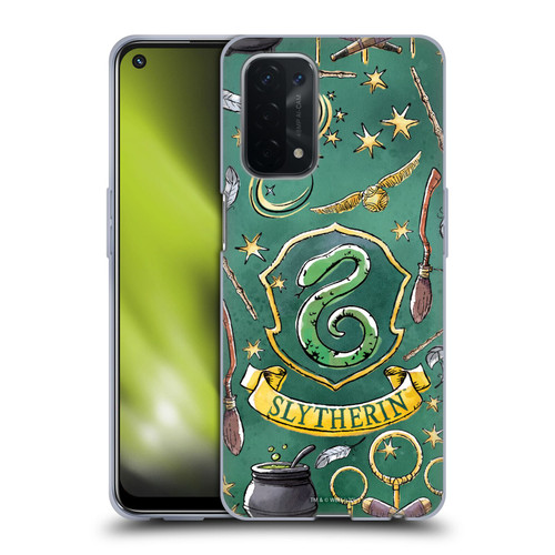 Harry Potter Deathly Hallows XIII Slytherin Pattern Soft Gel Case for OPPO A54 5G