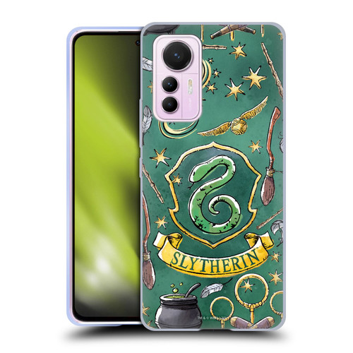 Harry Potter Deathly Hallows XIII Slytherin Pattern Soft Gel Case for Xiaomi 12 Lite