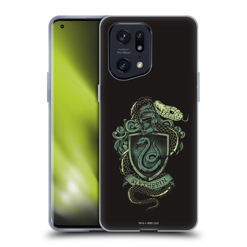 Harry Potter Deathly Hallows XIV Slytherin Soft Gel Case for OPPO Find X5 Pro