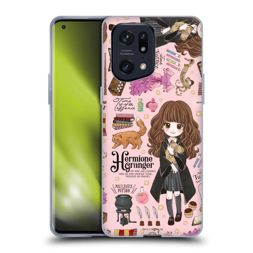 Harry Potter Deathly Hallows XXXVII Hermione Pattern Soft Gel Case for OPPO Find X5 Pro