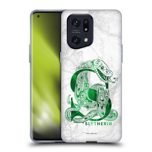 Harry Potter Deathly Hallows IX Slytherin Aguamenti Soft Gel Case for OPPO Find X5 Pro