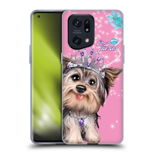 Animal Club International Royal Faces Yorkie Soft Gel Case for OPPO Find X5 Pro