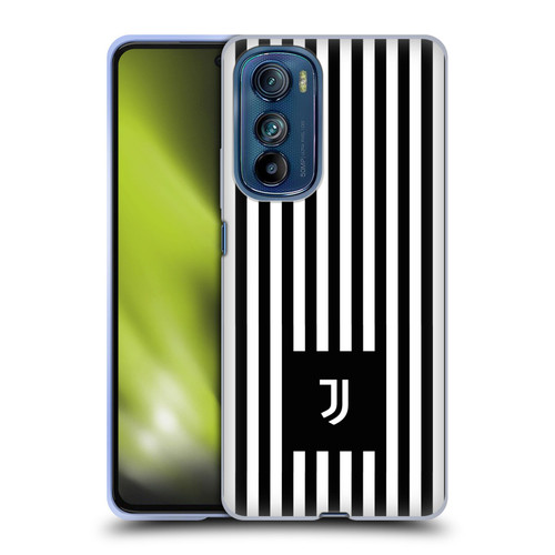 Juventus Football Club Lifestyle 2 Black & White Stripes Soft Gel Case for Motorola Edge 30