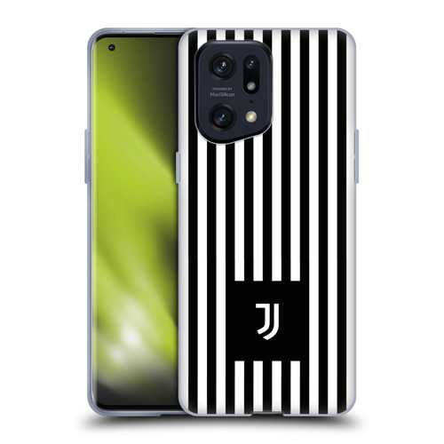 Juventus Football Club Lifestyle 2 Black & White Stripes Soft Gel Case for OPPO Find X5 Pro