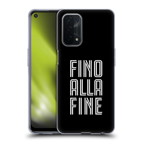 Juventus Football Club Type Fino Alla Fine Black Soft Gel Case for OPPO A54 5G