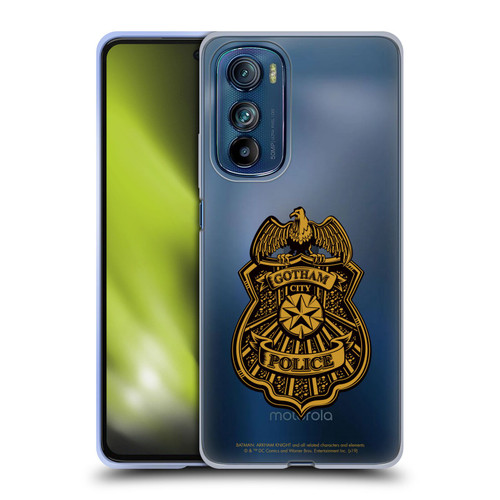 Batman Arkham Knight Graphics Gotham City Police Badge Soft Gel Case for Motorola Edge 30