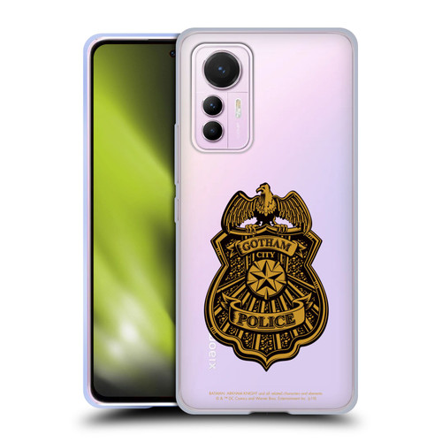 Batman Arkham Knight Graphics Gotham City Police Badge Soft Gel Case for Xiaomi 12 Lite