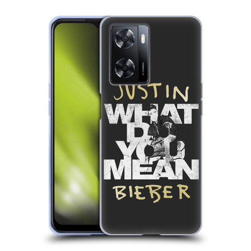 Justin Bieber Purpose B&w What Do You Mean Typography Soft Gel Case for OPPO A57s