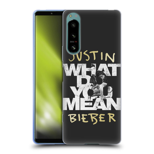 Justin Bieber Purpose B&w What Do You Mean Typography Soft Gel Case for Sony Xperia 5 IV