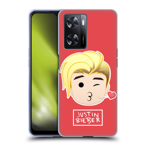 Justin Bieber Justmojis Kiss Soft Gel Case for OPPO A57s