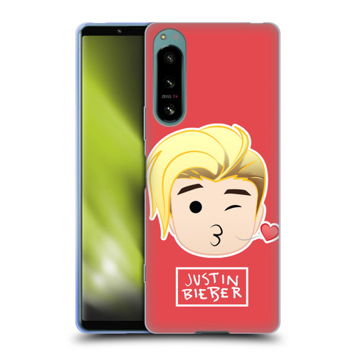 Justin Bieber Justmojis Kiss Soft Gel Case for Sony Xperia 5 IV