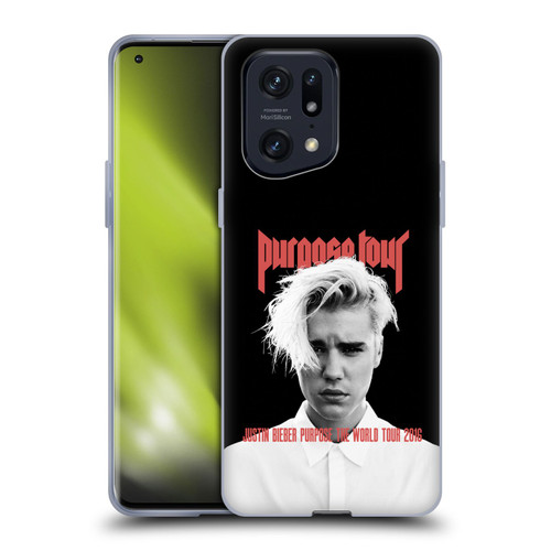 Justin Bieber Tour Merchandise Purpose Poster Soft Gel Case for OPPO Find X5 Pro