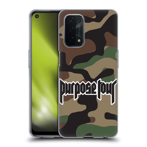 Justin Bieber Tour Merchandise Camouflage Soft Gel Case for OPPO A54 5G