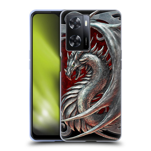 Christos Karapanos Dragons 2 Talisman Silver Soft Gel Case for OPPO A57s