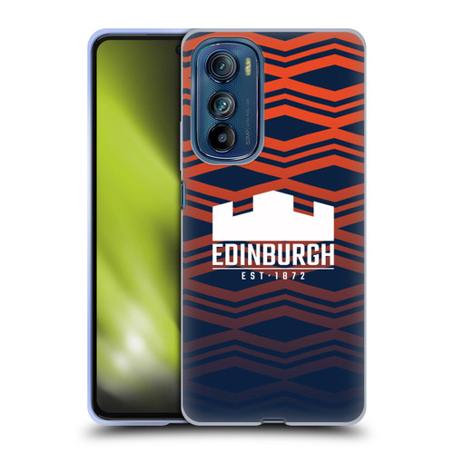 Edinburgh Rugby Graphics Pattern Gradient Soft Gel Case for Motorola Edge 30