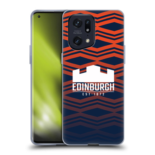 Edinburgh Rugby Graphics Pattern Gradient Soft Gel Case for OPPO Find X5 Pro