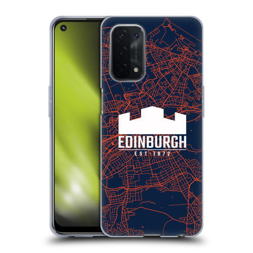 Edinburgh Rugby Graphics Map Soft Gel Case for OPPO A54 5G