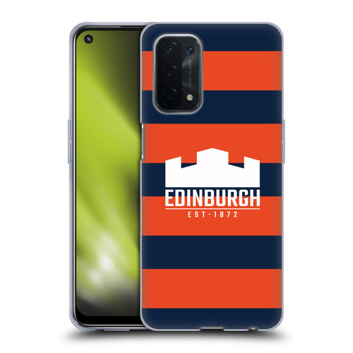 Edinburgh Rugby Graphics Stripes Soft Gel Case for OPPO A54 5G