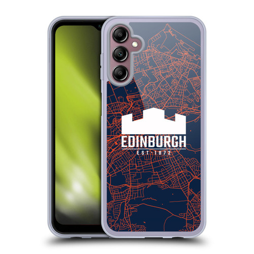 Edinburgh Rugby Graphics Map Soft Gel Case for Samsung Galaxy A14 5G
