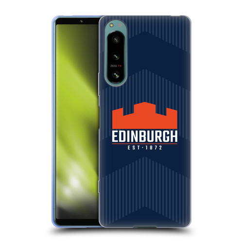 Edinburgh Rugby Graphics Lines Soft Gel Case for Sony Xperia 5 IV