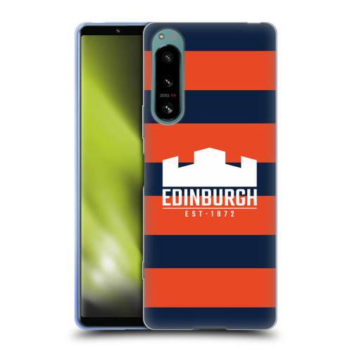 Edinburgh Rugby Graphics Stripes Soft Gel Case for Sony Xperia 5 IV