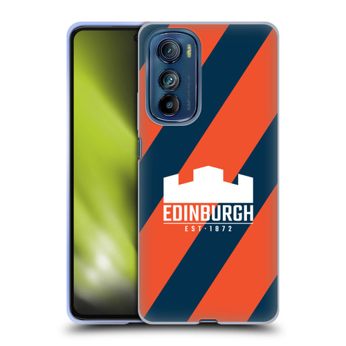 Edinburgh Rugby Logo Art Diagonal Stripes Soft Gel Case for Motorola Edge 30