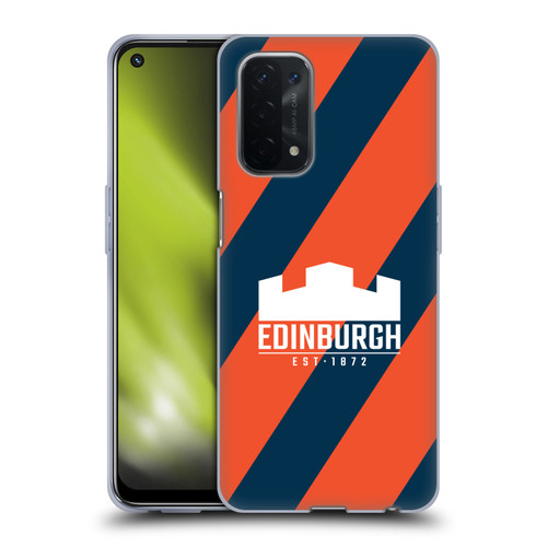 Edinburgh Rugby Logo Art Diagonal Stripes Soft Gel Case for OPPO A54 5G