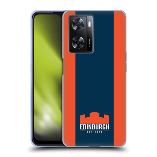 Edinburgh Rugby Logo Art Stripes Soft Gel Case for OPPO A57s