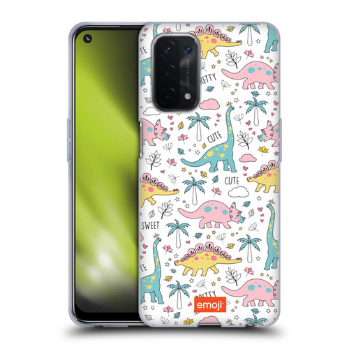 emoji® Cutesy Dinosaurs Soft Gel Case for OPPO A54 5G
