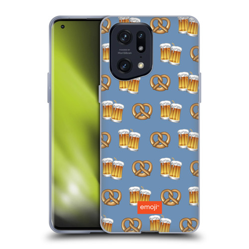 emoji® Oktoberfest Beer And Pretzel Soft Gel Case for OPPO Find X5 Pro