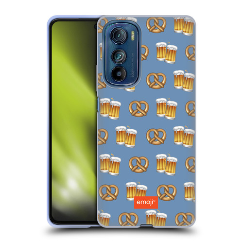 emoji® Oktoberfest Beer And Pretzel Soft Gel Case for Motorola Edge 30