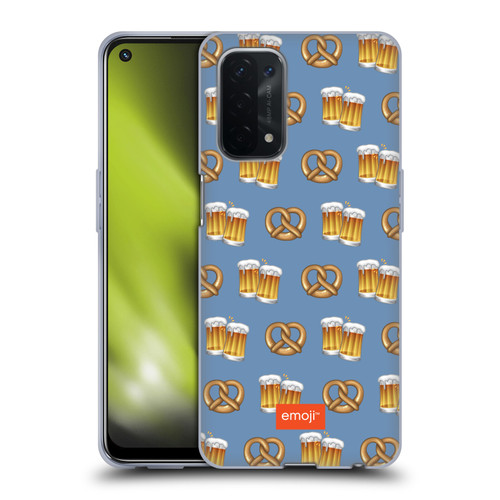 emoji® Oktoberfest Beer And Pretzel Soft Gel Case for OPPO A54 5G