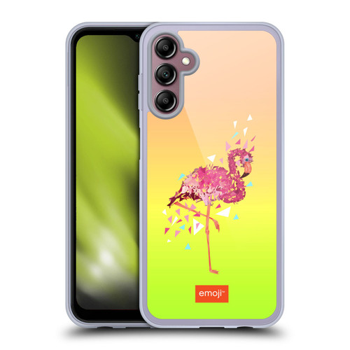 emoji® Polygon Flamingo Soft Gel Case for Samsung Galaxy A14 5G