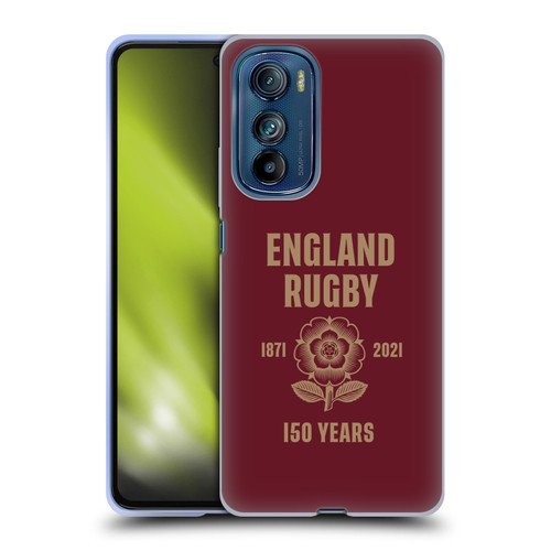 England Rugby Union 150th Anniversary Red Soft Gel Case for Motorola Edge 30