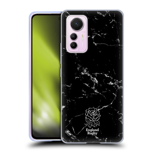 England Rugby Union Marble Black Soft Gel Case for Xiaomi 12 Lite
