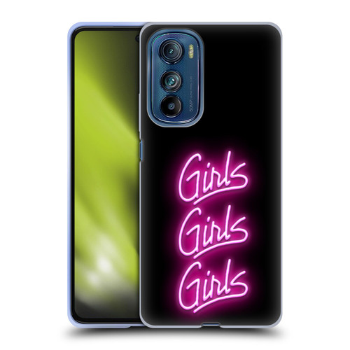 Motley Crue Logos Girls Neon Soft Gel Case for Motorola Edge 30