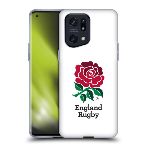 England Rugby Union 2016/17 The Rose Home Kit Soft Gel Case for OPPO Find X5 Pro