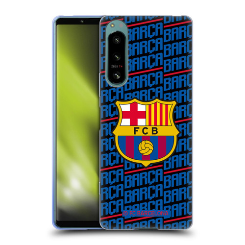 FC Barcelona Crest Patterns Barca Soft Gel Case for Sony Xperia 5 IV