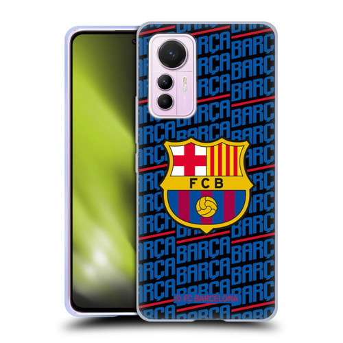 FC Barcelona Crest Patterns Barca Soft Gel Case for Xiaomi 12 Lite