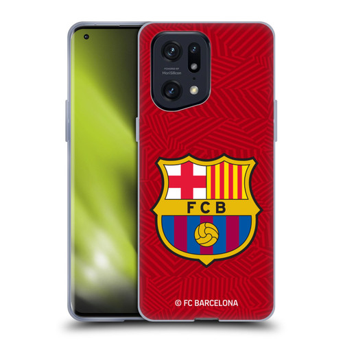 FC Barcelona Crest Red Soft Gel Case for OPPO Find X5 Pro