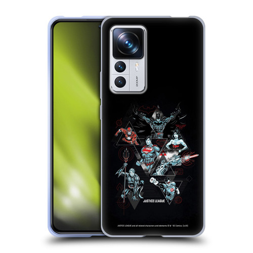 Justice League DC Comics Dark Electric Graphics Heroes Triangle Soft Gel Case for Xiaomi 12T Pro