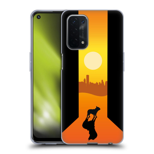 Klaudia Senator French Bulldog 2 Shadow At Sunset Soft Gel Case for OPPO A54 5G